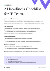 Anaqua-AI Readiness and IP Operations Are You Where You Need to Be-Checklist