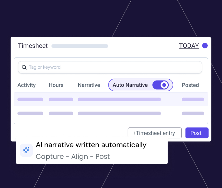 AI-driven autonomous legal time tracking